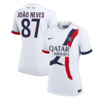 Paris Saint-Germain Joao Neves #87 Vieraspaita Naiset 2024-25 Lyhythihainen